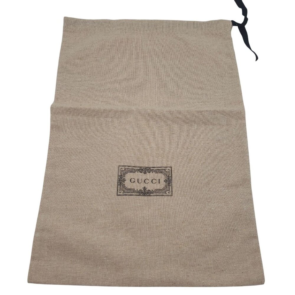 Gucci Tan Linen Drawstring Dust Bag 11.5"x17" For Shoes & Accessories Storage